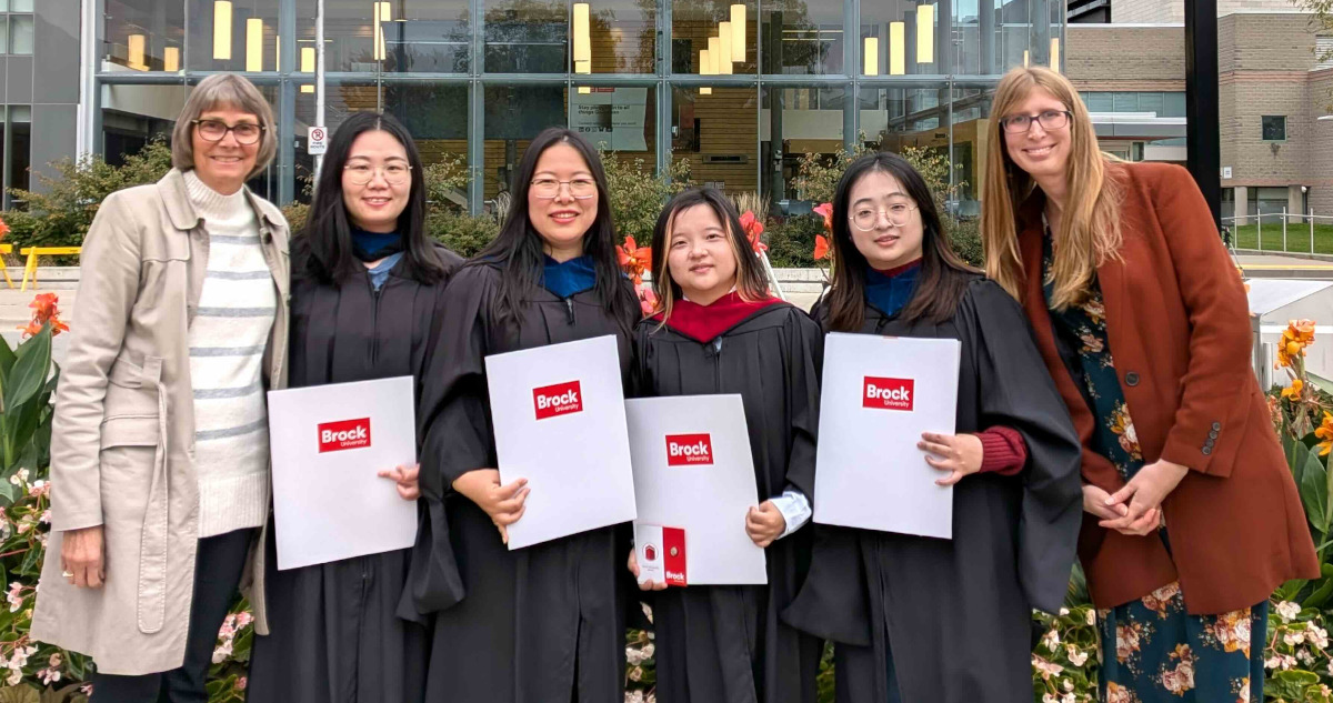 celebrating with graduating international students